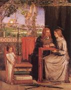 Dante Gabriel Rossetti Girlhood of Mary Virgin oil painting reproduction